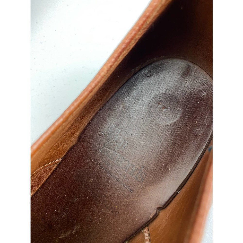 Men Allen Edmonds USA New Orleans leather woven cap toe dress shoes, 10 B - Picture 9 of 9